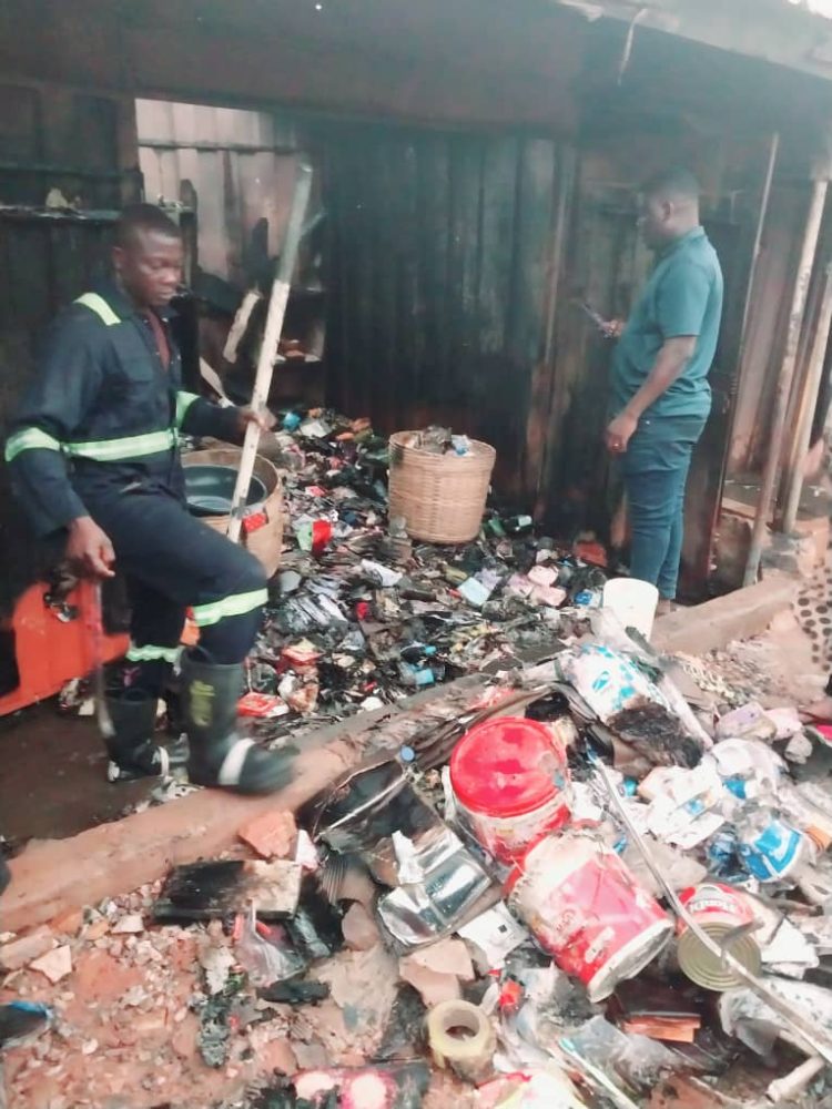 Fire Destroys Market Stalls in Dodowa