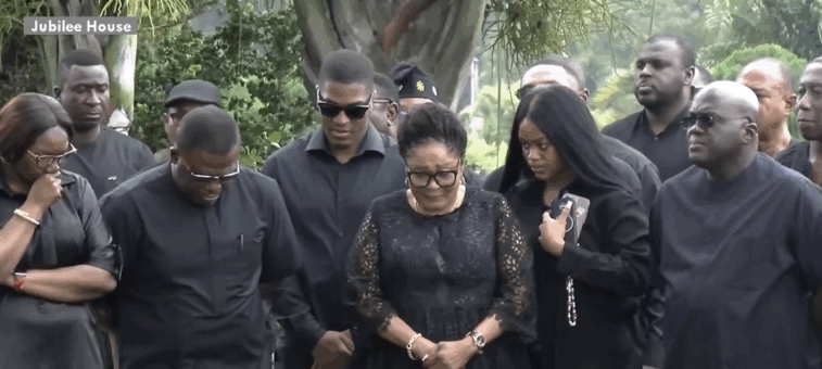 Helicopter Crash: Lordina Mahama Overcome with Emotion at Flower-Laying Ceremony