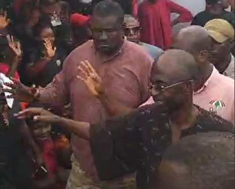 Tensions Erupt as NPP Supporters Confront Asiedu Nketiah at Ernest Kumi’s Memorial